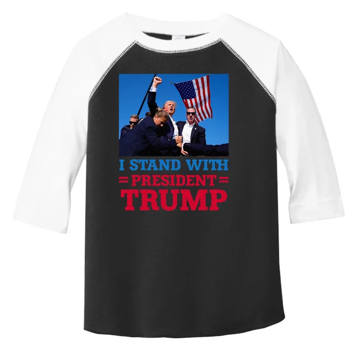 I Stand With President Trump After The Shooting At His Rally Toddler Fine Jersey T-Shirt