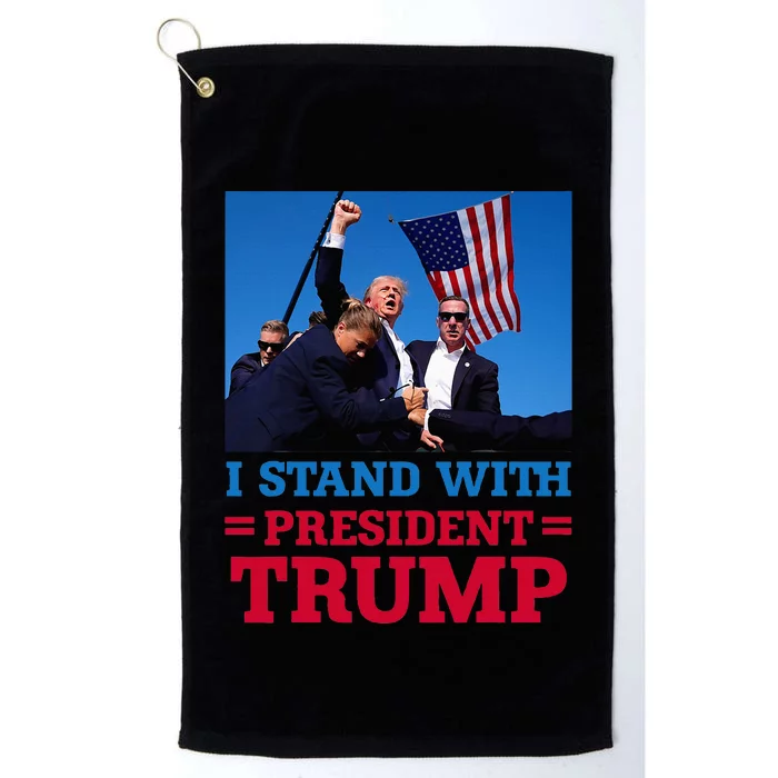 I Stand With President Trump After The Shooting At His Rally Platinum Collection Golf Towel