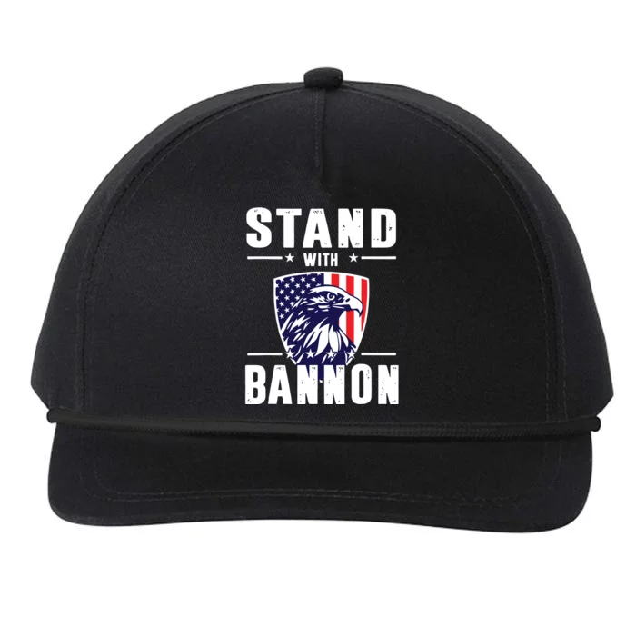 I Stand With Bannon Patriotic Snapback Five-Panel Rope Hat