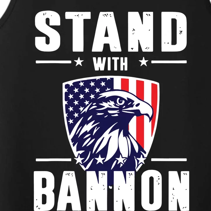 I Stand With Bannon Patriotic Performance Tank