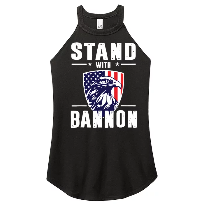 I Stand With Bannon Patriotic Women’s Perfect Tri Rocker Tank