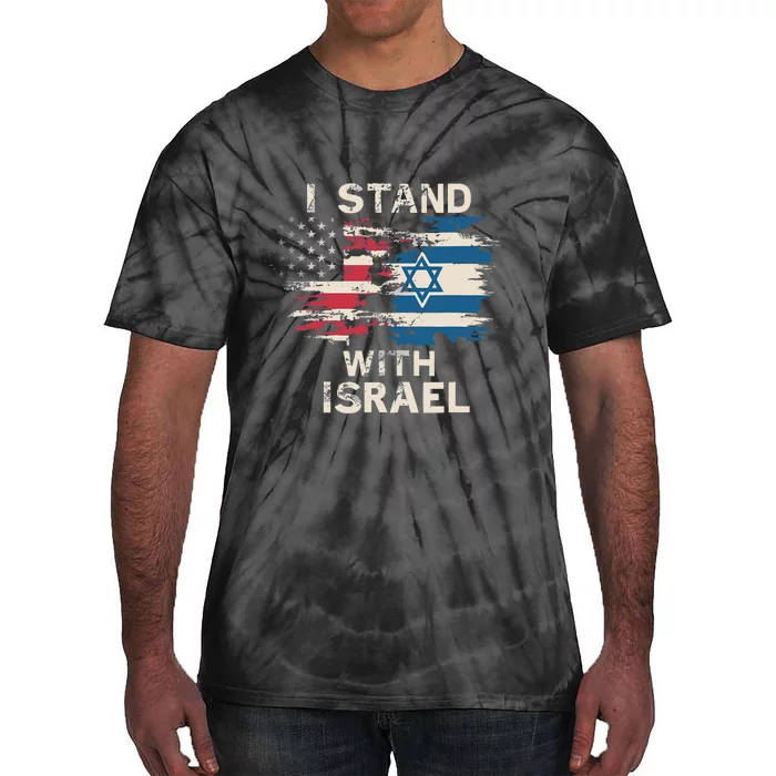 I Stand With Israel Patriotic Tie-Dye T-Shirt