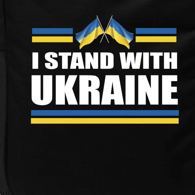 I Stand With Ukraine Ukrainian Flags Impact Tech Backpack