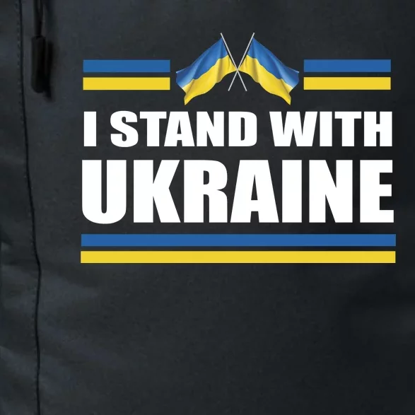 I Stand With Ukraine Ukrainian Flags Daily Commute Backpack