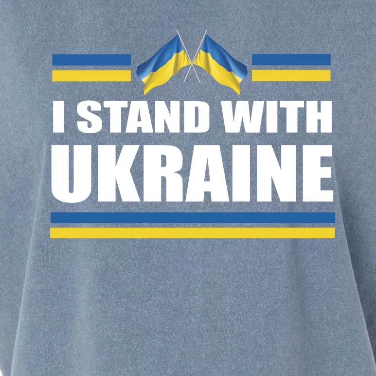 I Stand With Ukraine Ukrainian Flags Garment-Dyed Women's Muscle Tee