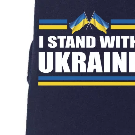 I Stand With Ukraine Ukrainian Flags Doggie 3-End Fleece Hoodie