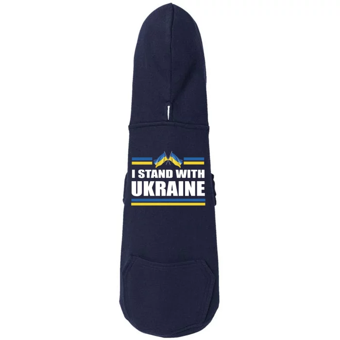 I Stand With Ukraine Ukrainian Flags Doggie 3-End Fleece Hoodie