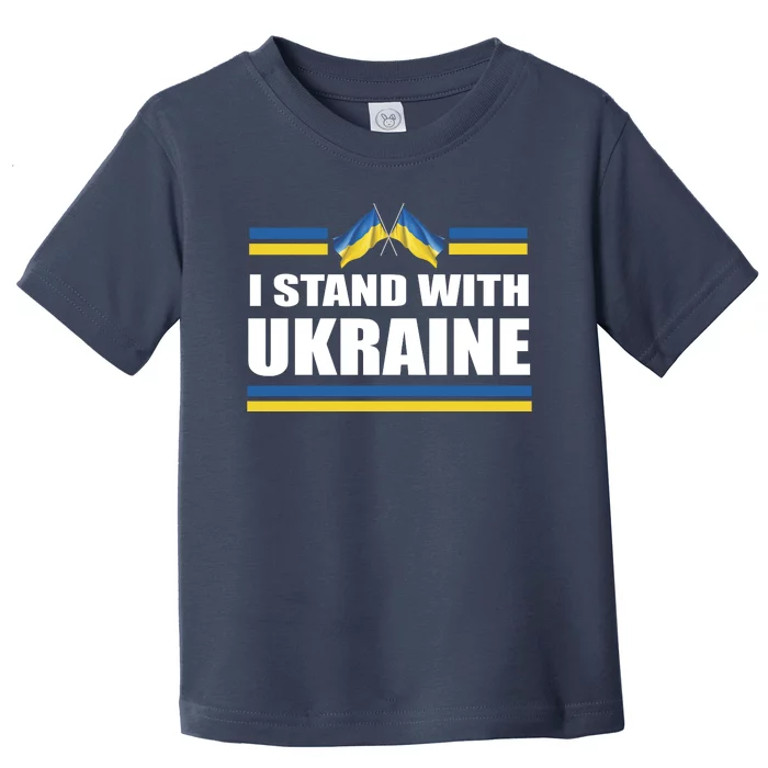 I Stand With Ukraine Ukrainian Flags Toddler T-Shirt