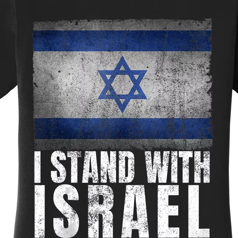 I Stand With Israel Jewish Gifts Heritage Israeli Flag Women's T-Shirt