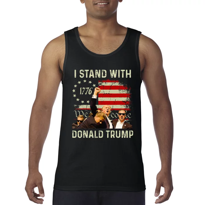 I Stand With Trump Funny Trump 2024 Tank Top