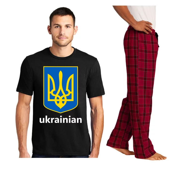 I Stand With Ukraine USA Support Ukrainian Pride Trident Pajama Set