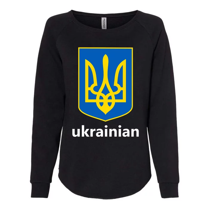 I Stand With Ukraine USA Support Ukrainian Pride Trident Womens California Wash Sweatshirt