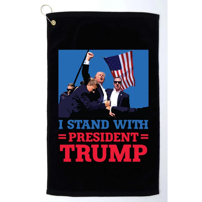 I Stand With President Trump After The Shooting At His Rally Platinum Collection Golf Towel