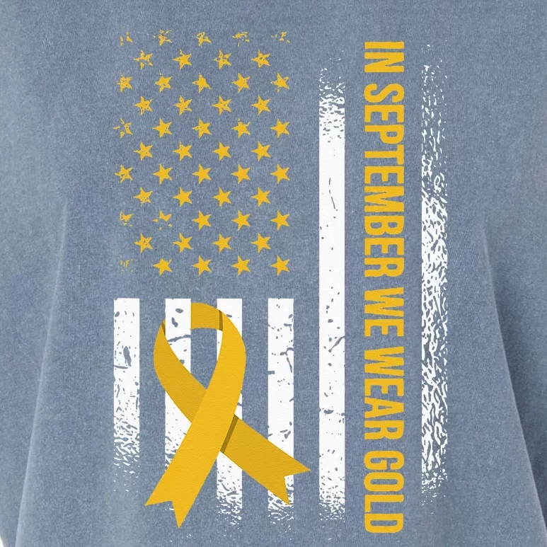 In September We Wear Gold Childhood Cancer Awareness Garment-Dyed Women's Muscle Tee