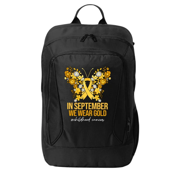 In September We Wear Gold Childhood Cancer City Backpack