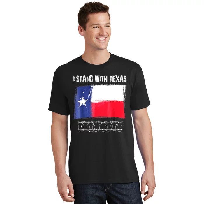 I Stand With Texas Flag Usa State Of Texas T-Shirt