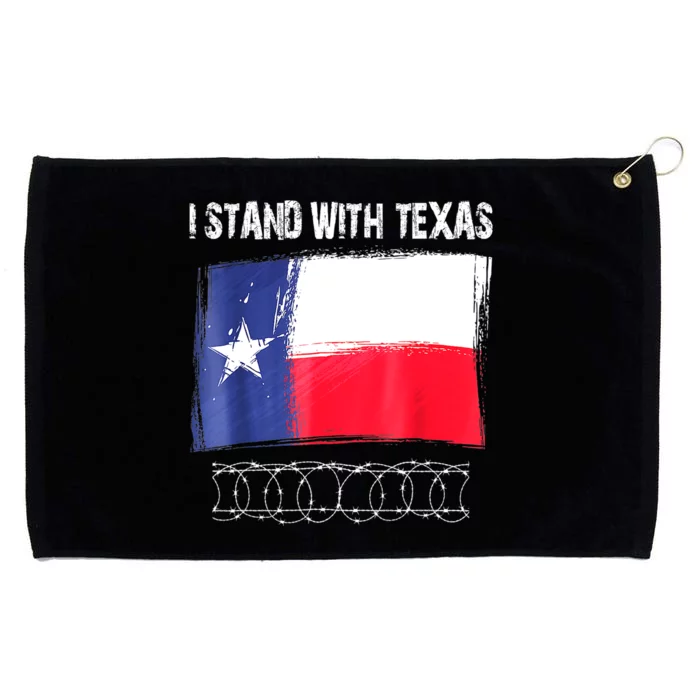 I Stand With Texas Flag Usa State Of Texas Grommeted Golf Towel