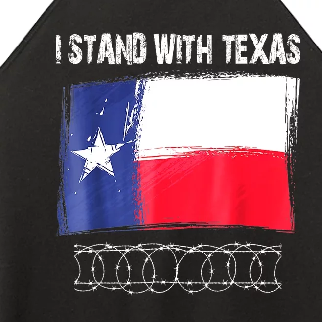 I Stand With Texas Flag Usa State Of Texas Women’s Perfect Tri Rocker Tank