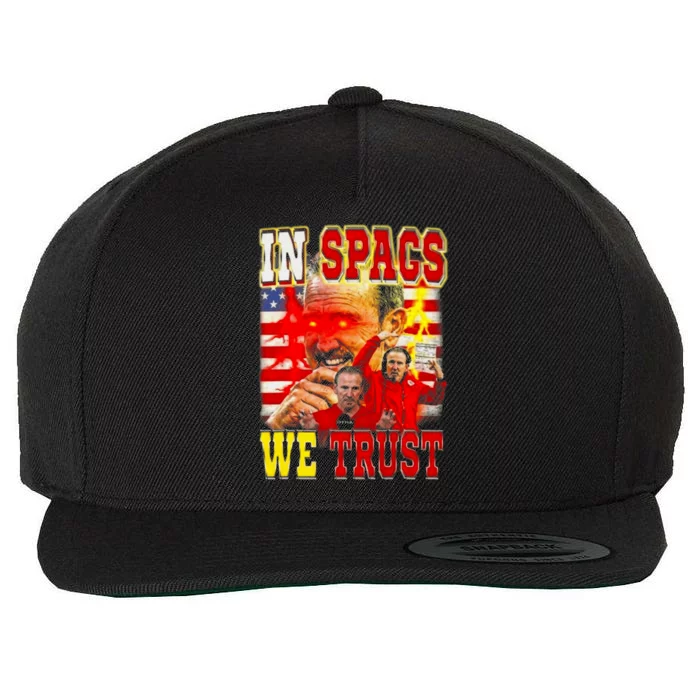 In Spags We Trust Coach Football Fan Wool Snapback Cap