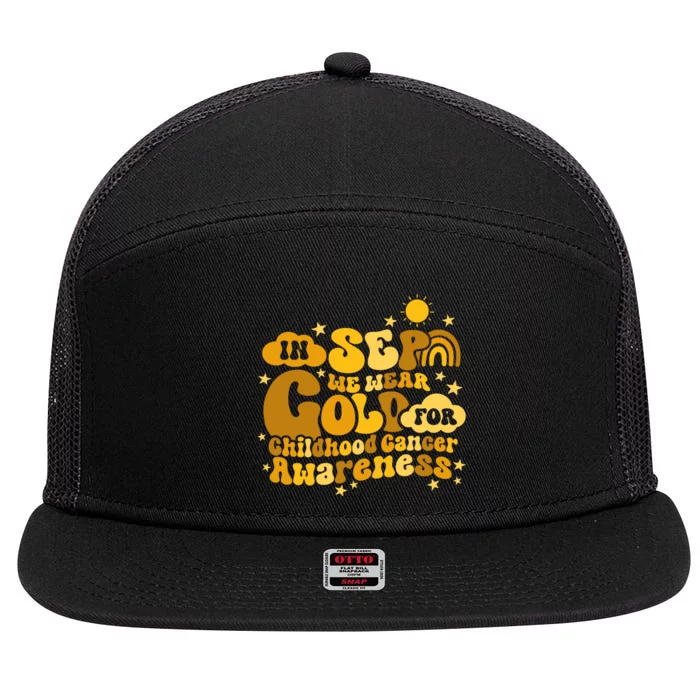 In September We Wear Gold 7 Panel Mesh Trucker Snapback Hat