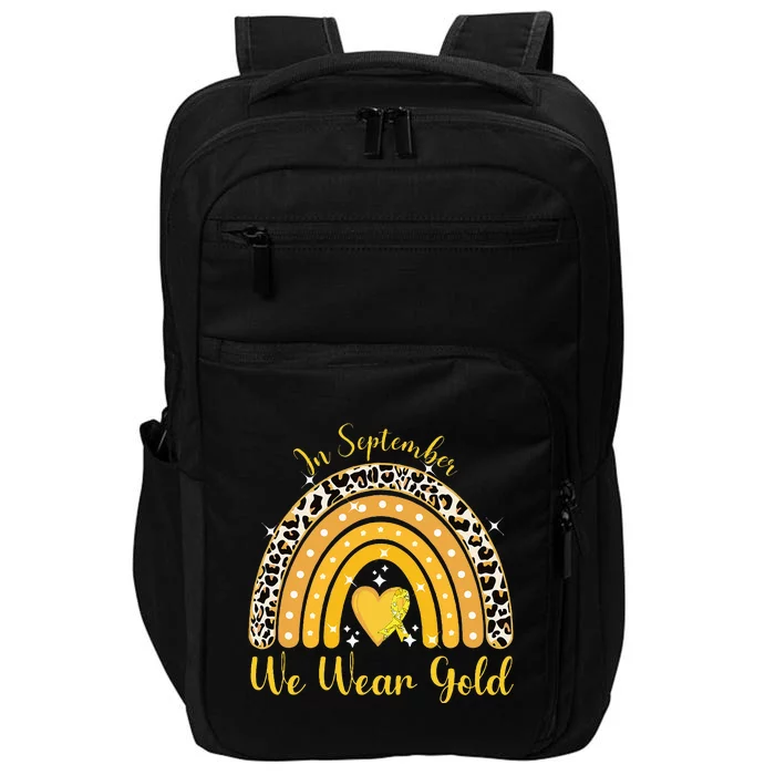 In September We Wear Gold Childhood Cancer Awareness Impact Tech Backpack