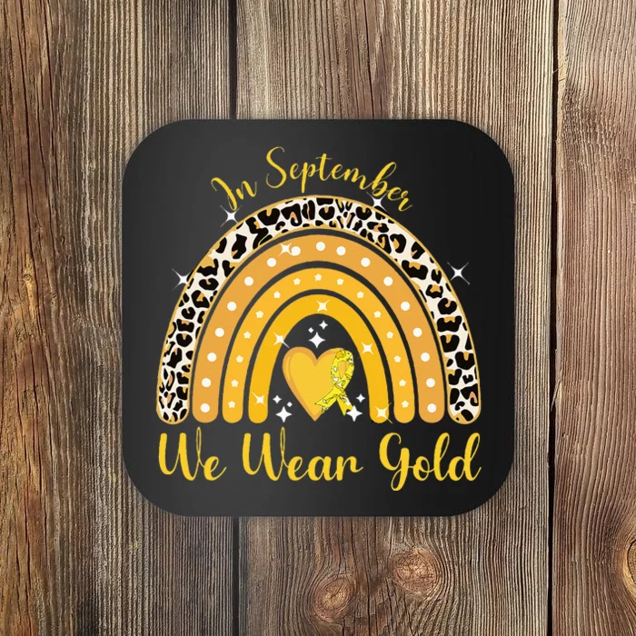 In September We Wear Gold Childhood Cancer Awareness Coaster