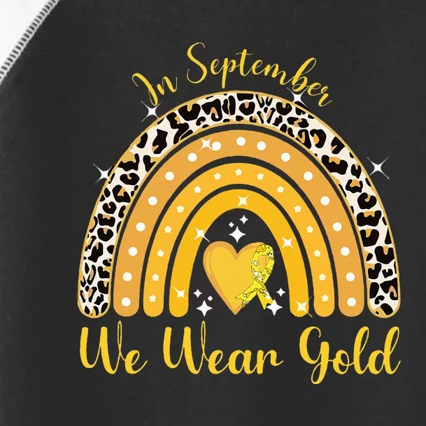 In September We Wear Gold Childhood Cancer Awareness Toddler Fine Jersey T-Shirt