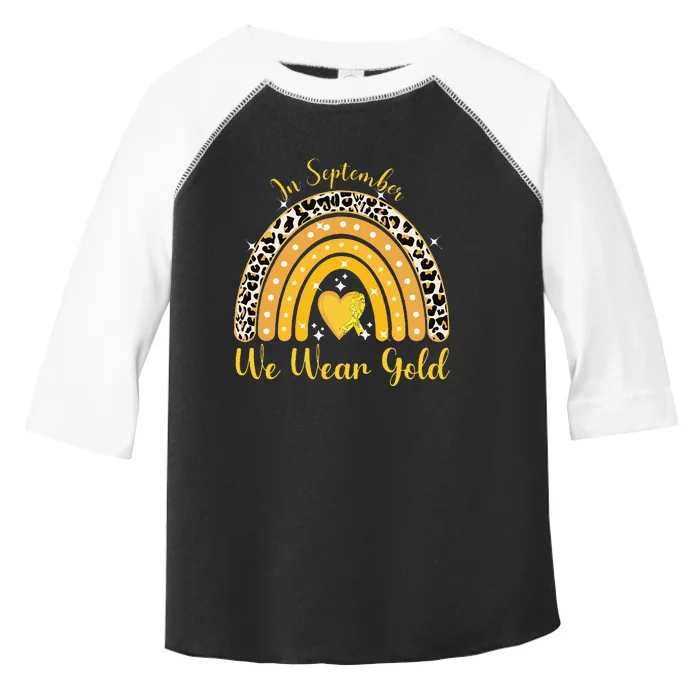 In September We Wear Gold Childhood Cancer Awareness Toddler Fine Jersey T-Shirt