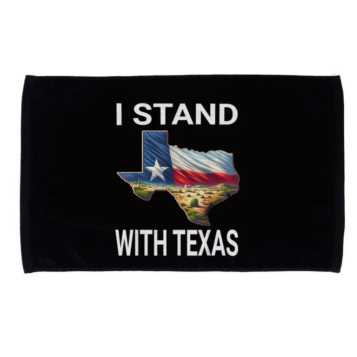 I Stand With Texas I Support Texas Microfiber Hand Towel