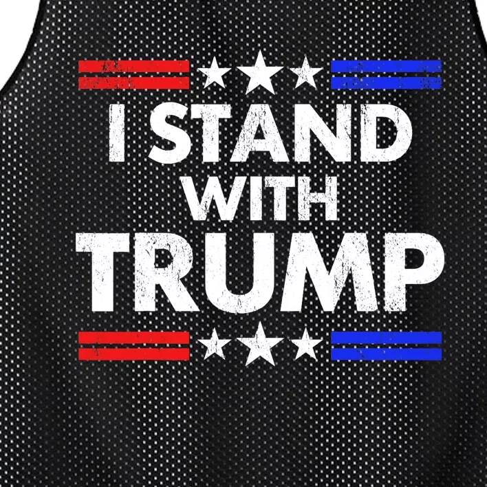 I Stand With Trump Support Free Trump Mesh Reversible Basketball Jersey Tank