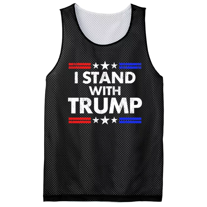 I Stand With Trump Support Free Trump Mesh Reversible Basketball Jersey Tank