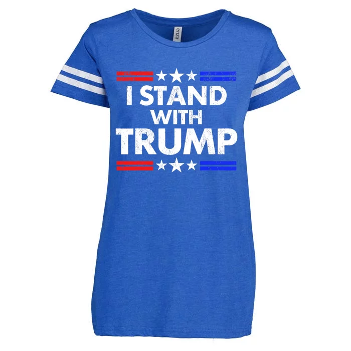 I Stand With Trump Support Free Trump Enza Ladies Jersey Football T-Shirt