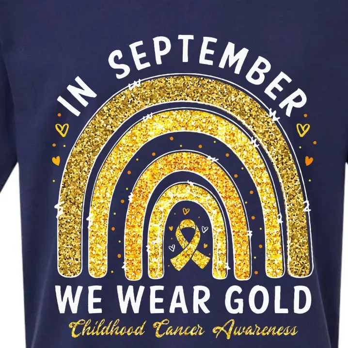 In September We Wear Gold Childhood Cancer Awareness Sueded Cloud Jersey T-Shirt