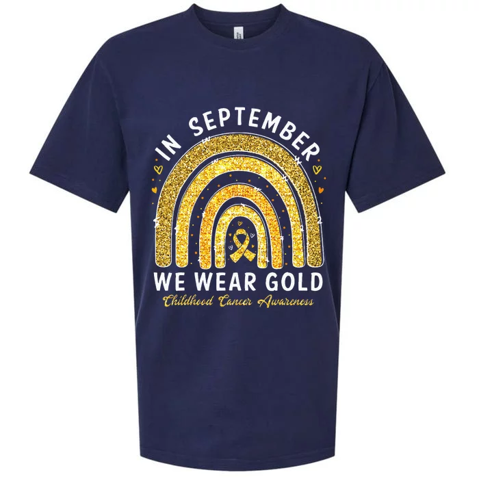 In September We Wear Gold Childhood Cancer Awareness Sueded Cloud Jersey T-Shirt