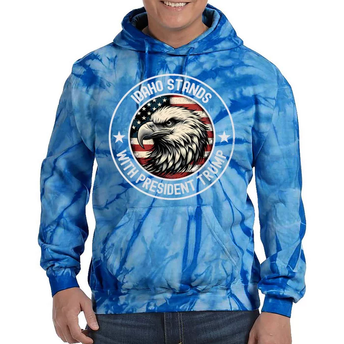 Idaho Stands With Trump Gift Tie Dye Hoodie