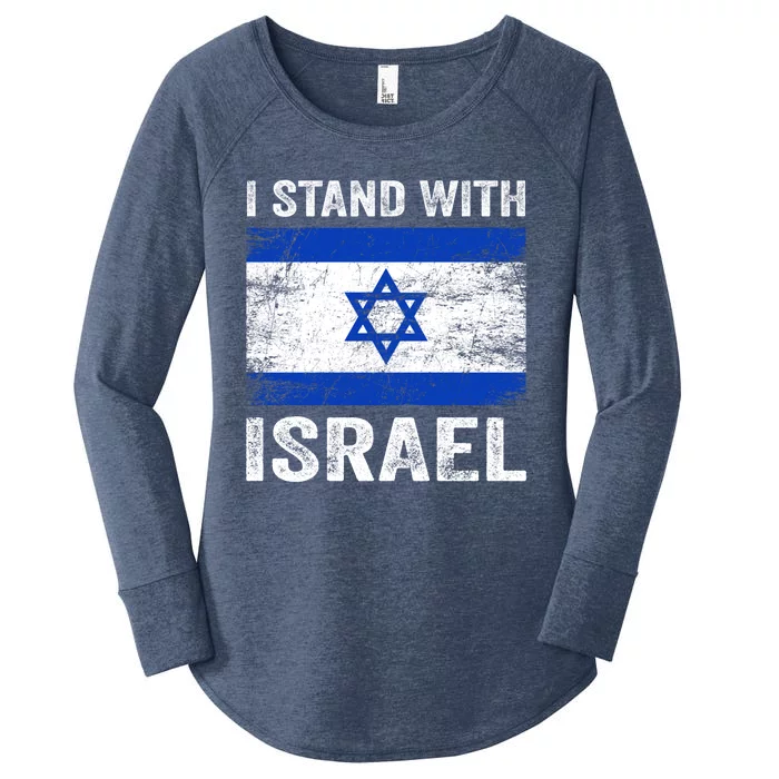 I Stand With Israel Jewish Gifts Heritage Israeli Women's Perfect Tri Tunic Long Sleeve Shirt