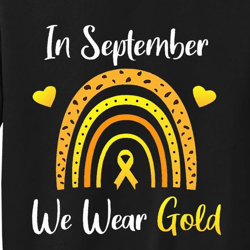 In September We Wear Gold Childhood Cancer Awareness Leopard Sweatshirt