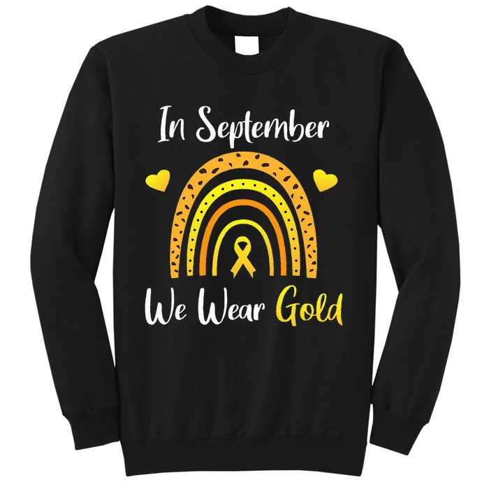 In September We Wear Gold Childhood Cancer Awareness Leopard Sweatshirt