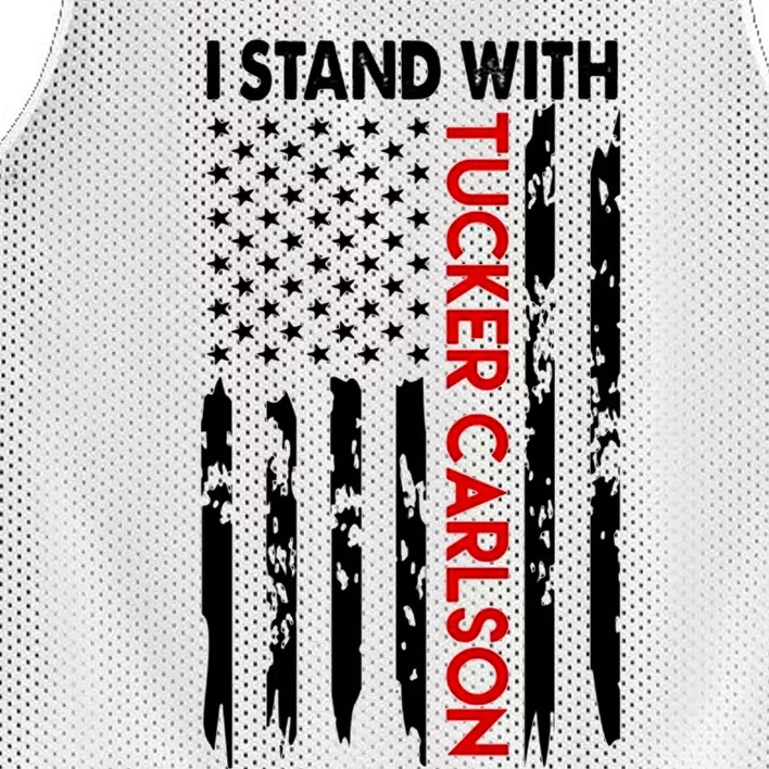 I Stand With Tucker Carlson Design Mesh Reversible Basketball Jersey Tank