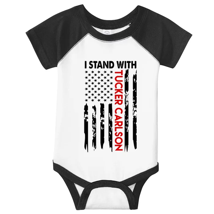 I Stand With Tucker Carlson Design Infant Baby Jersey Bodysuit