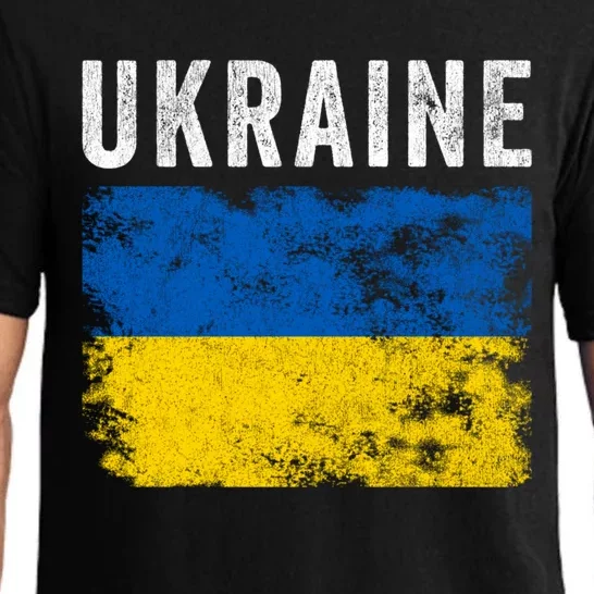 I Stand With Ukraine Flag Yellow And Blue Support The Ukranian Gift Pajama Set