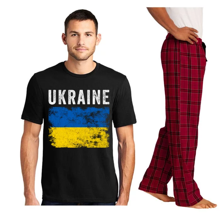 I Stand With Ukraine Flag Yellow And Blue Support The Ukranian Gift Pajama Set