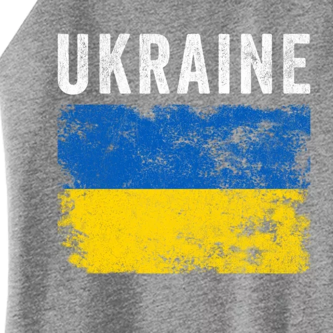 I Stand With Ukraine Flag Yellow And Blue Support The Ukranian Gift Women’s Perfect Tri Rocker Tank