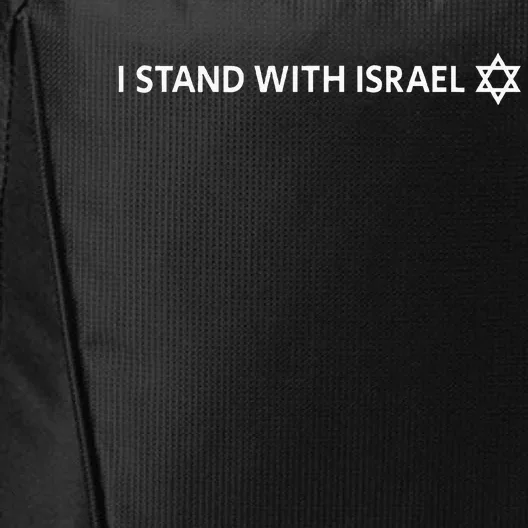 I Stand With Israel Israeli Flag Jewish Star Of David City Backpack