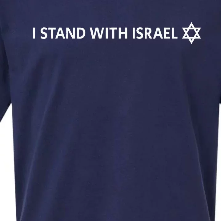 I Stand With Israel Israeli Flag Jewish Star Of David Sueded Cloud Jersey T-Shirt