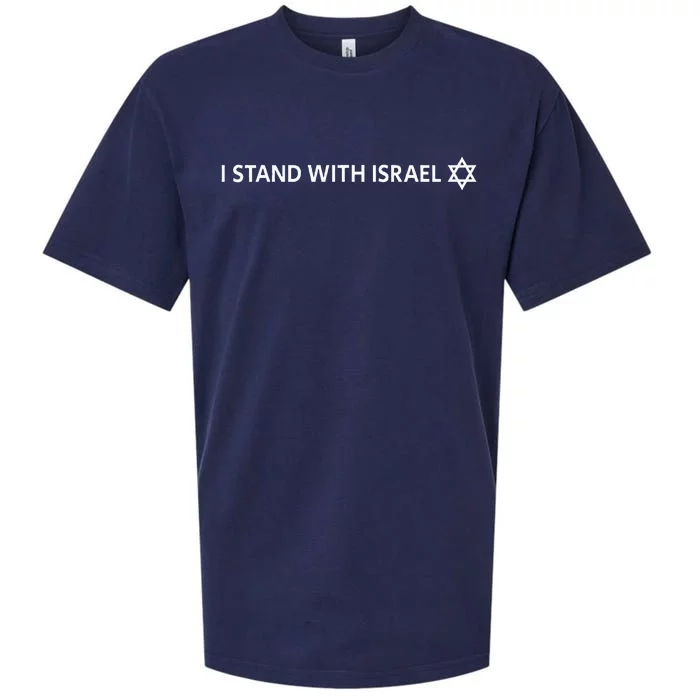 I Stand With Israel Israeli Flag Jewish Star Of David Sueded Cloud Jersey T-Shirt