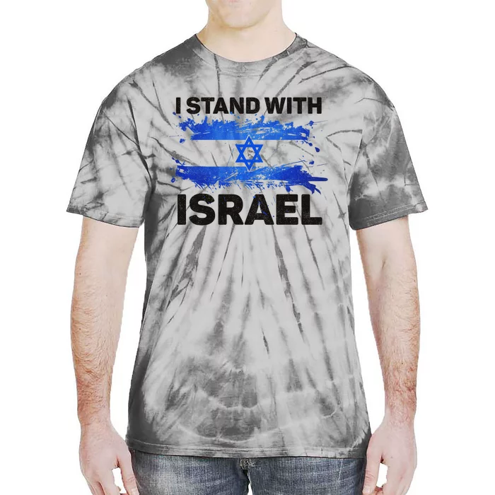 I Stand With Israel Patriotic Israel Flag Tie-Dye T-Shirt