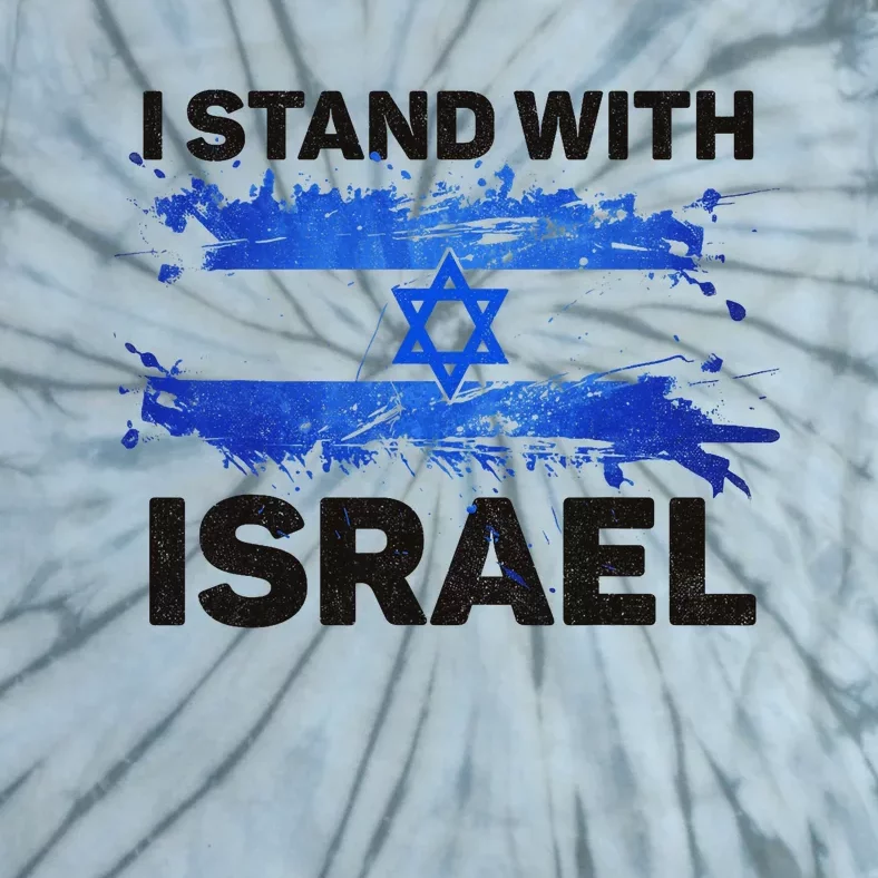 I Stand With Israel Patriotic Israel Flag Tie-Dye T-Shirt