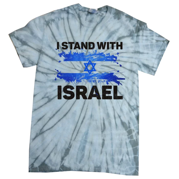 I Stand With Israel Patriotic Israel Flag Tie-Dye T-Shirt