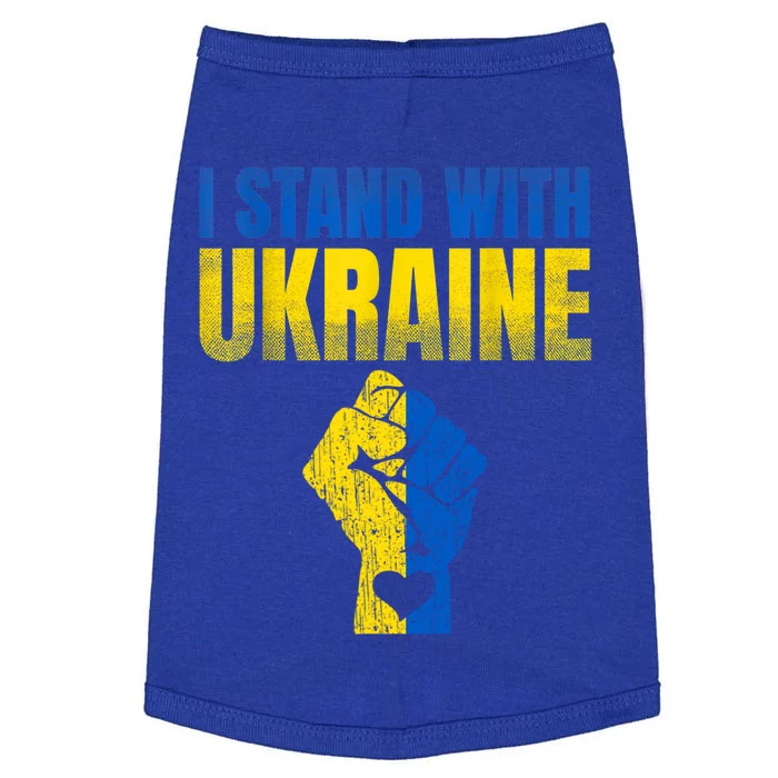 I Stand With Ukraine Ukrainian Flag Support Ukraine Gift Doggie Tank